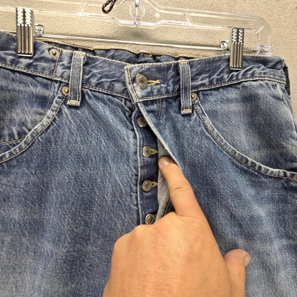 Vintage Levis Engineered Jeans Mens Blue Twisted Button Fly Fits 30x30
